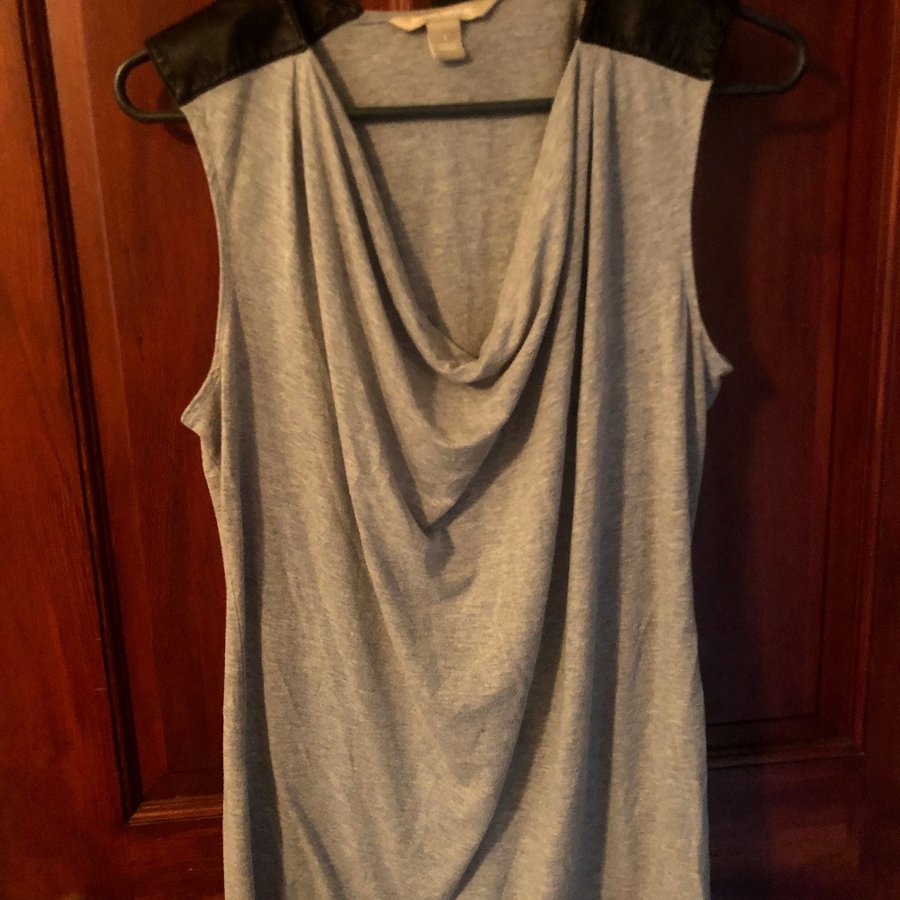 Banana Republic Grey Leather Tank Top